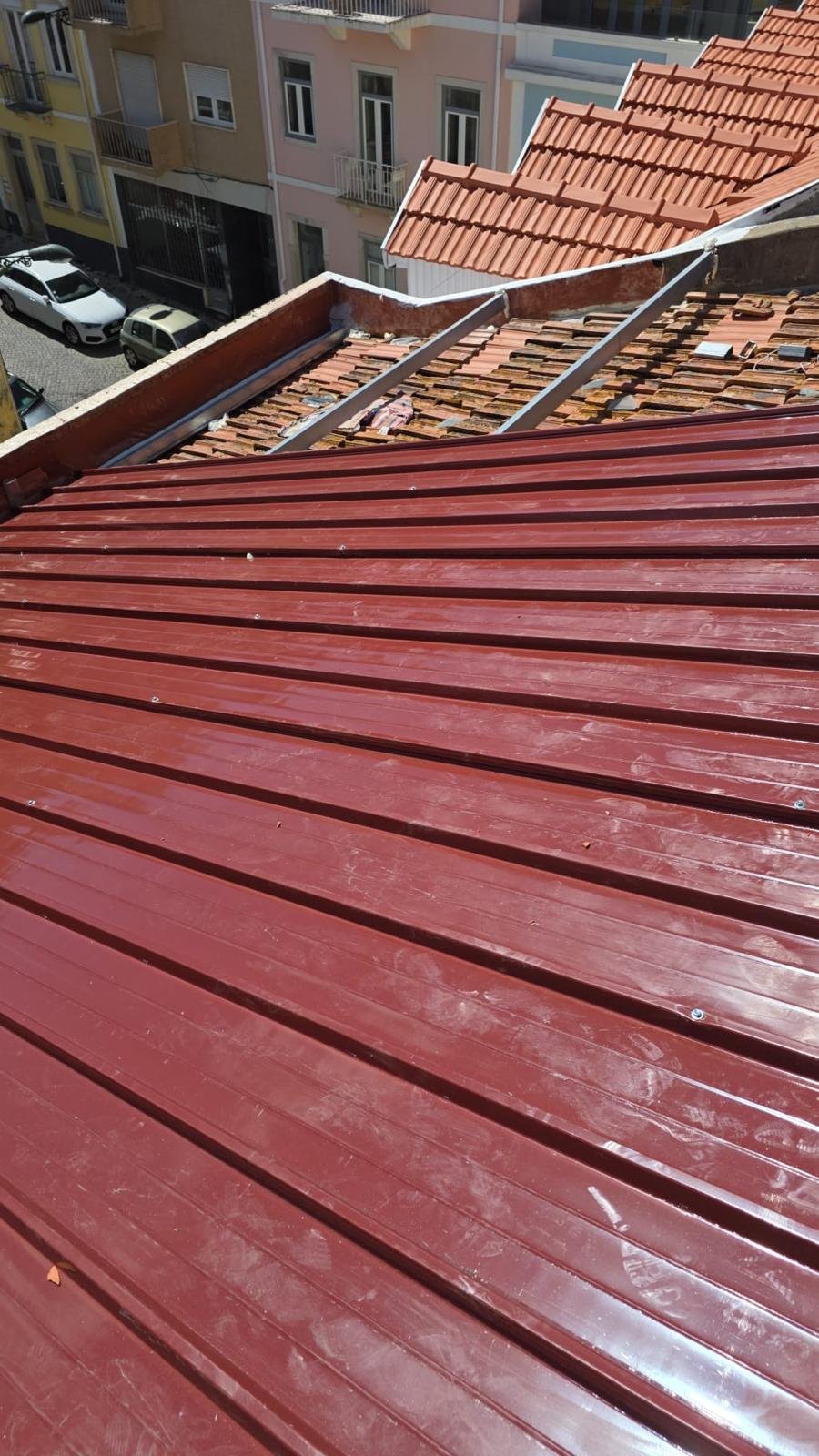Detalhe de execução em cobertura